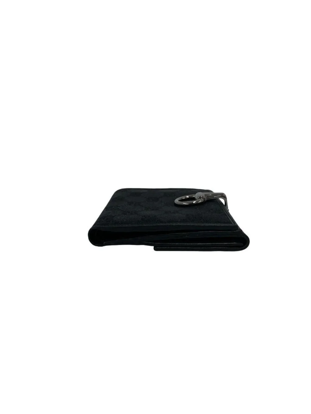 Gucci GG Pattern Logo Canvas Leather Bifold Wallet Card Case Coin Purse Black - Picture 5 of 10